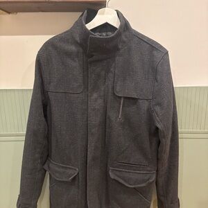 KR3W Charcoal Wool-Blend Military Field Jacket Medium